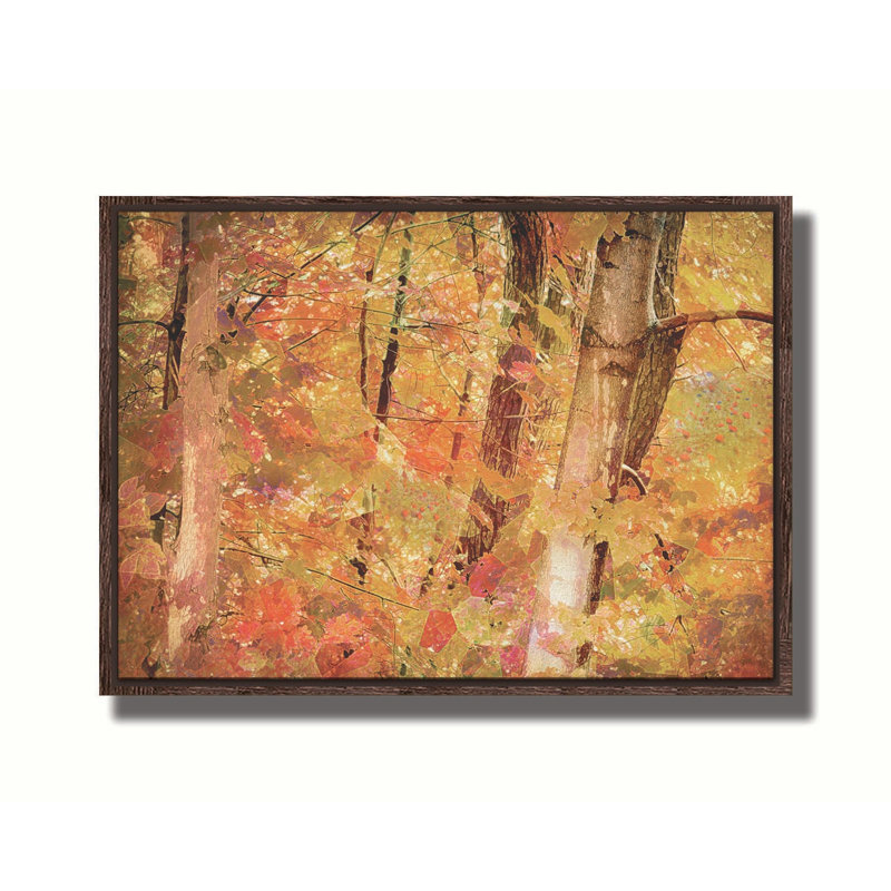 Klimt's Forest par Hal Halli. Estampe numérique, H 30,5 po x l 40,5 po, Brun, Impression encadrée sans passe-partout