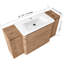 Meuble-lavabo autoportant 60 po avec lavabo en céramique blanche 60 po-825819510
