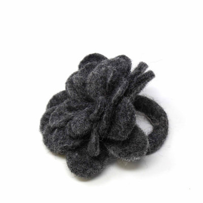 Anneaux de serviette zinnias feutre fait main