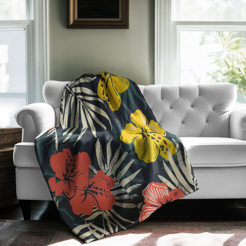 Island Prints - 1 pièce Sherpa Premium, L 50 po x L 60 po