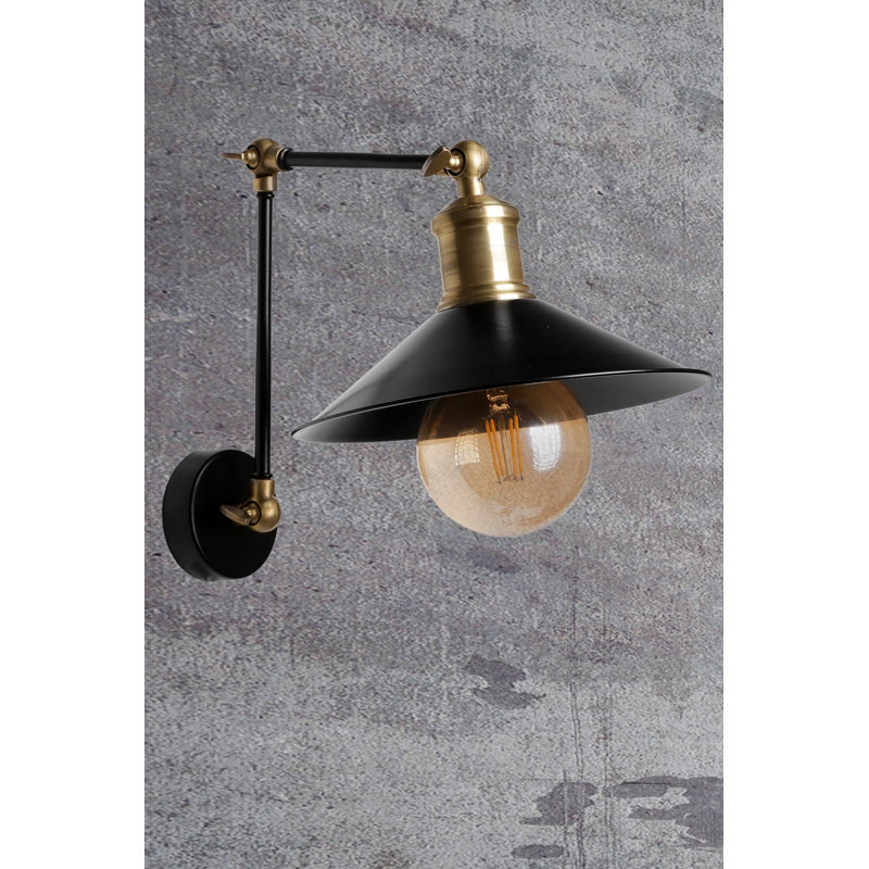 Bras pivotant noir à 1 lumière Seren