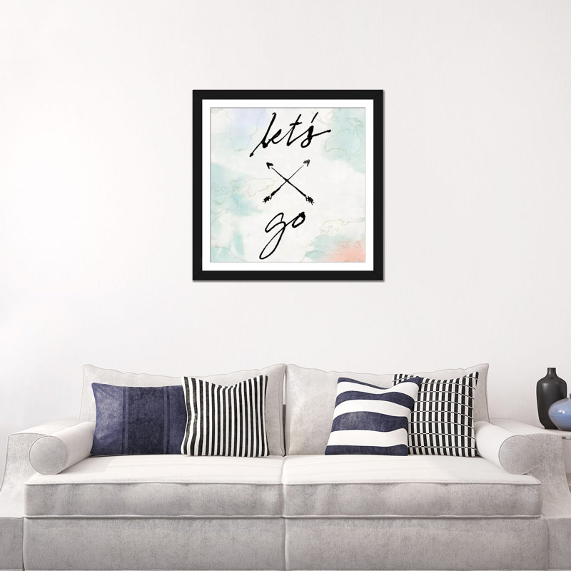 Art textuel sur toile tendue, "Peppy Quotes", Papier beaux-arts encadré noir, Blanc, H 24 po x l 24 po x P 1 po
