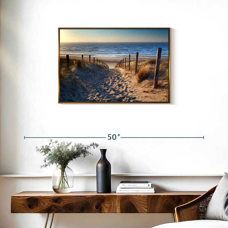 Path to North Sea Moxley, Cadre flottant doré, 31 po x 21 po