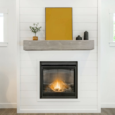 Manteau de cheminée en bois rustique, tablette murale et flottante pour la décoration intérieure