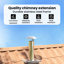 Chimney Head Extension Silver Stainless Steel-1050208751
