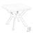 Turin Square Table with 4  Chairs Garden Set-36561870