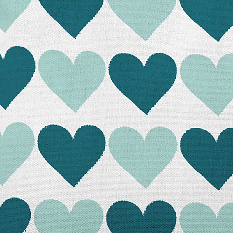 Abstract Reversible Throw Pillow, Teal Apetite, 16" x 16"