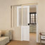 Porte coulissante intérieure à panneau coulissant en verre givré avec porte de garde-manger à verrou solide-107259071-107259075