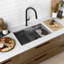 Waterton 30” composite double bowl kitchen sink from Pietra-99069654