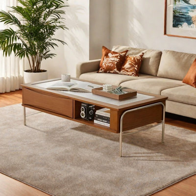 Simple Style Rectangular Coffee Table