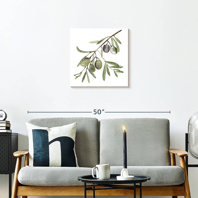 Branche d'olive fraîche Harnek I, H 20 po x l 20 po