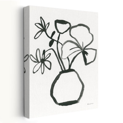 Dessin floral II - Bouquet noir dessin de bouquets de fleurs