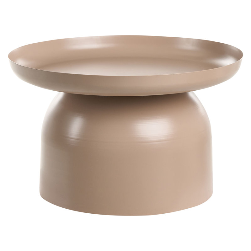 Pedestal Coffee Table, Beige