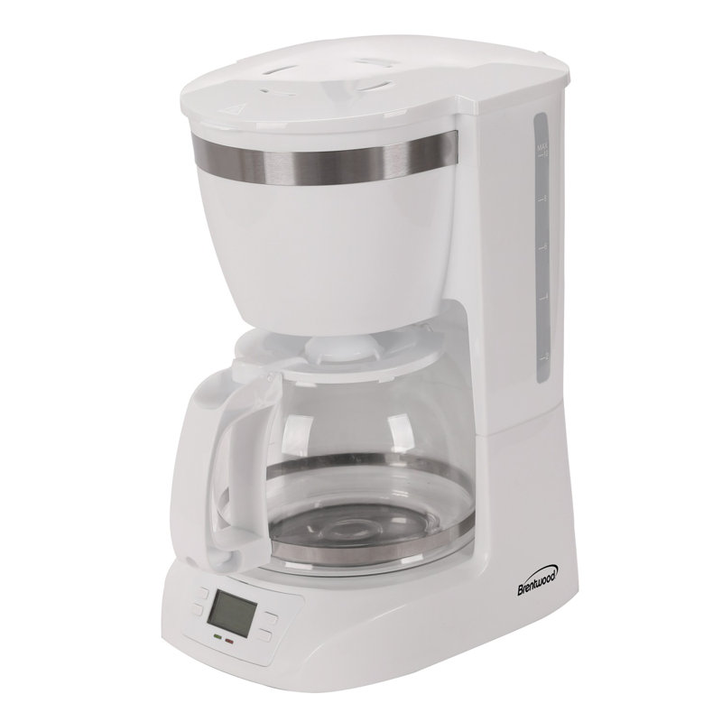 Cafetière numérique 10 tasses Brentwood Appliances, Blanc