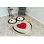 Tapis beige à motif d'hibou 3D Buenrostro