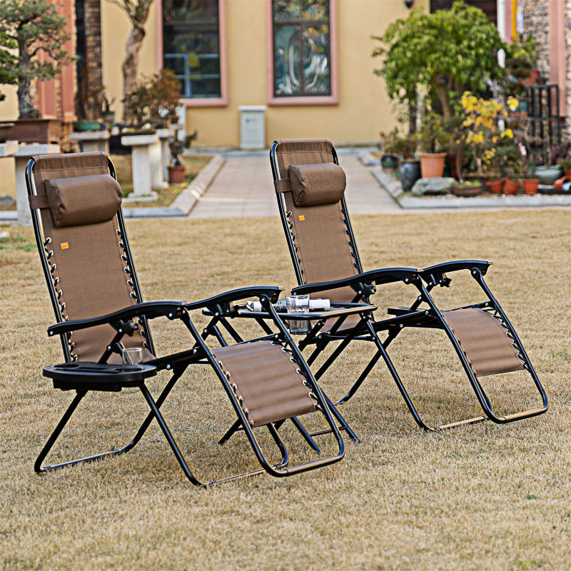 Ensemble de chaises pliantes inclinables