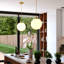 Luminaire suspendu Mid-Century moderne en laiton doré Mayella