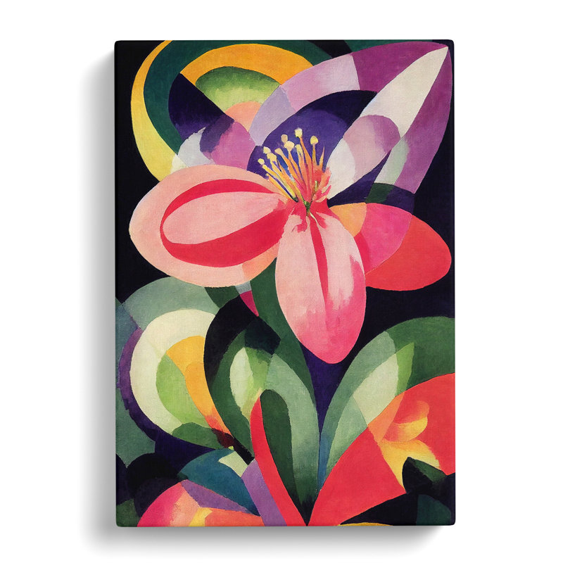 Naik Rhododendron Flower Abstract - Wrapped Canvas, 50cm H x 35cm W