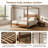 Dormal King Size Solid Wood and MDF Canopy Bed Frame, Four Poster Platform Bed with Underbed Storage-1574416572
