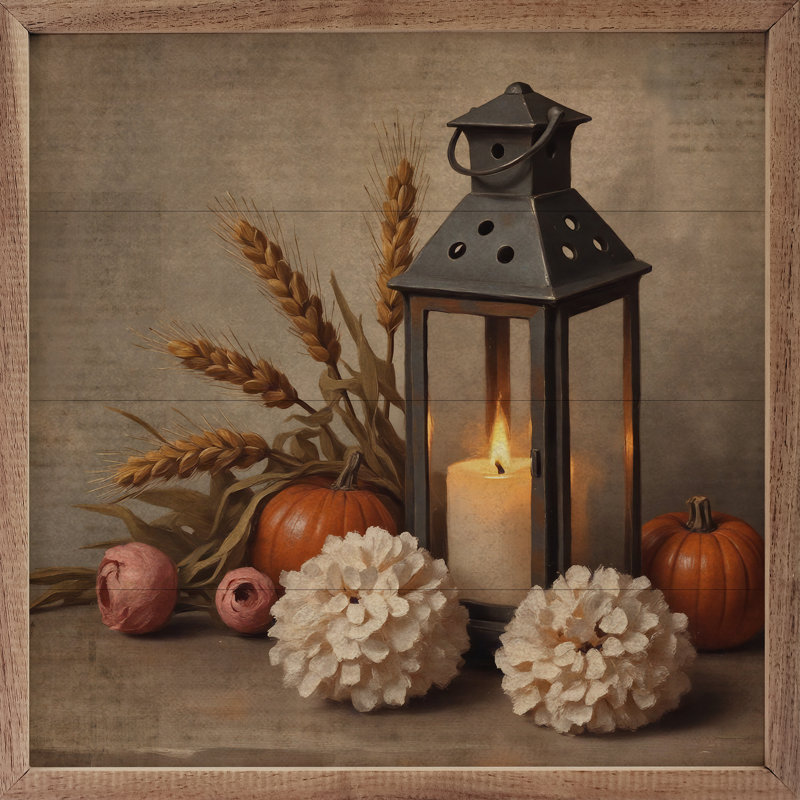 Lanterne d'automne, H 8 po x l 8 po