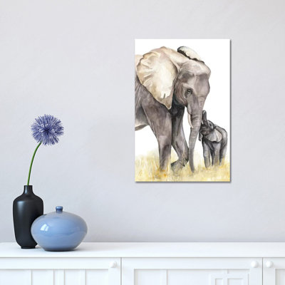 Elephants by Kira Balan - Wrapped Canvas Gallery-Wrapped Canvas Giclée