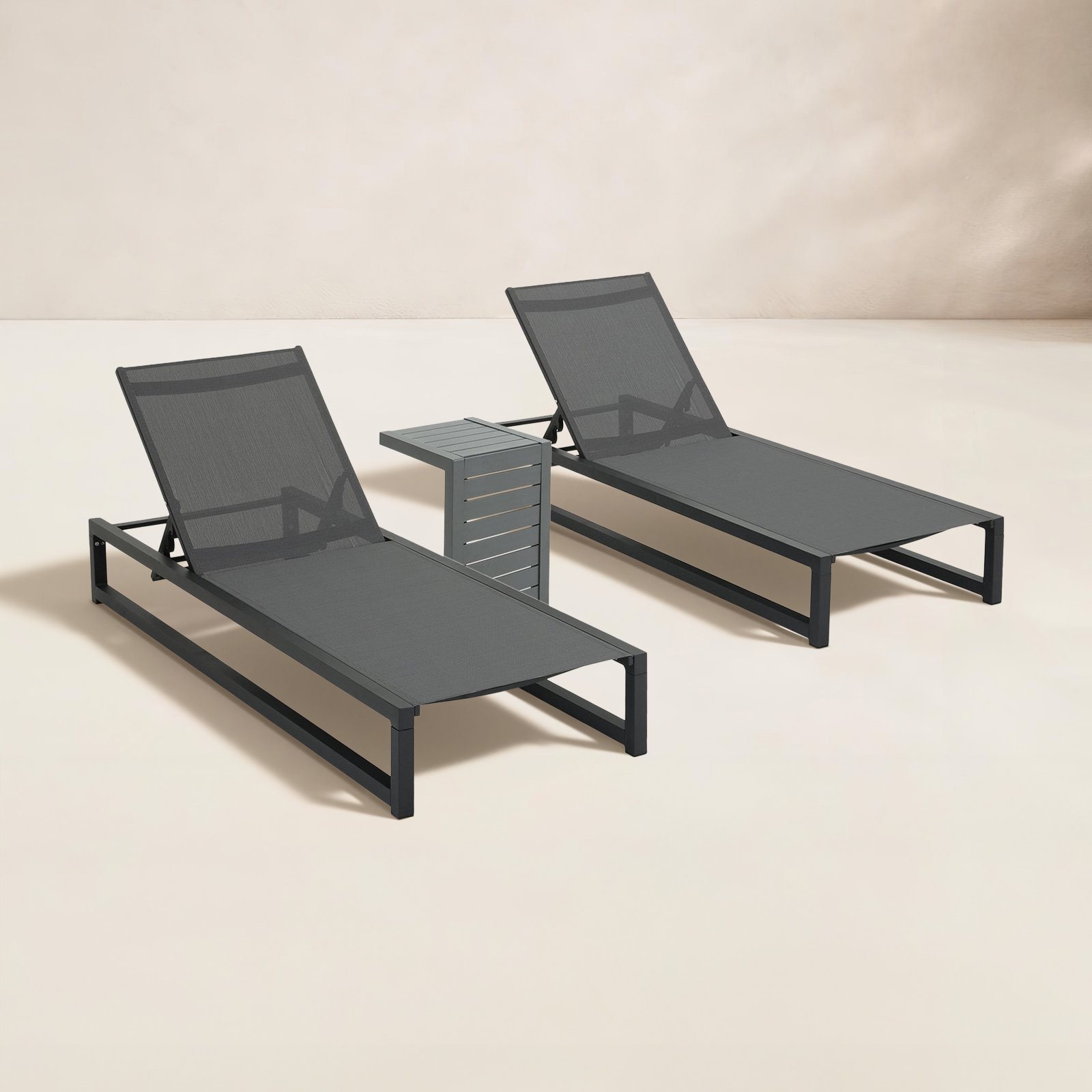 Gallatin 27" Patio Chaise Lounge Set