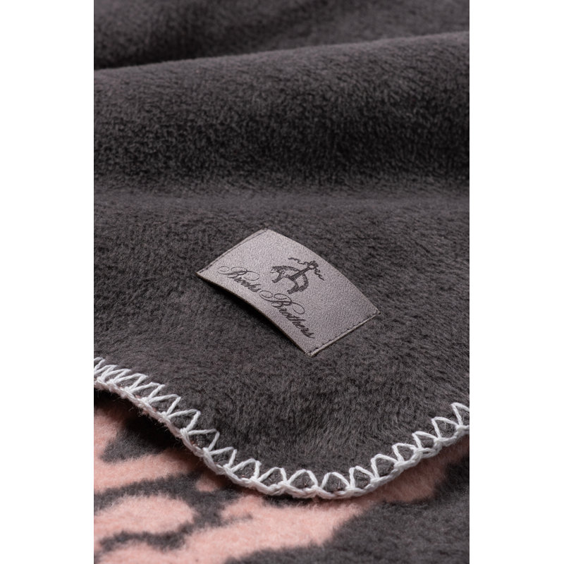 DOUBLE FACED LAMB LOGO Throw Blanket, Blush