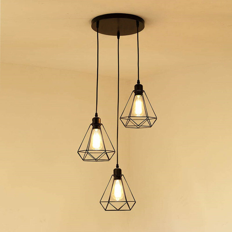Seeber 3 - Light Black Cluster Pendant