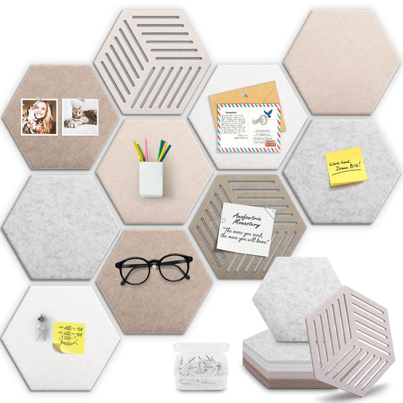 Carrelage babillard hexagonal en liège