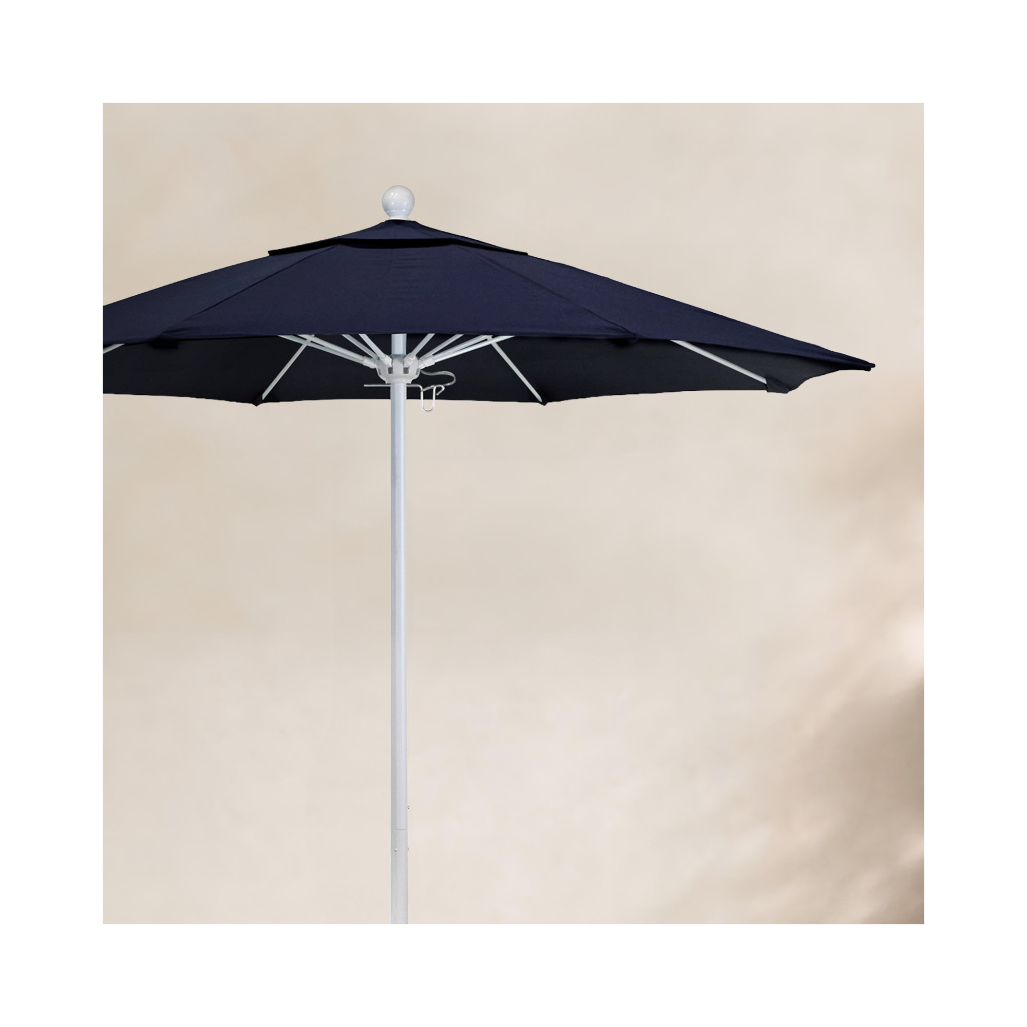 Hibo 90'' Sunbrella® Outdoor Umbrella, Canvas Navy Sunbrella® Canvas