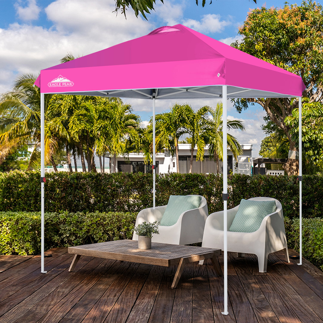 6.6 Ft. W x 6.6 Ft. D Steel Pop Up Canopy EAGLE PEAK Roof 