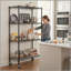 Étagères grillagées robustes à 4 niveaux réglables - supports de rangement en métal résistant à la rouille pour la cuisine, le garage, la salle de bain et le garde-manger (P 35,43 po x l 17,72 po x H 66,54 po)-129038092