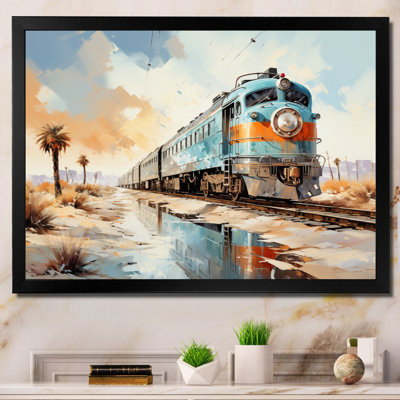 Blue Train Sublime Landscapes II - Transportation Wall Art Living Room