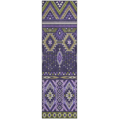 Premium Machine Washable Xamiera AMF1851 Aztec Rug