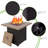 50000 BTU Outdoor Propane Gas Fire Pits Table,Square Texture Outdside Patio Firepits Fireplace Dinning Coffee Tables With Lid & Lava Rock,ETL-Certified,Fit For Courtyard, Patio,Balcony-83158906