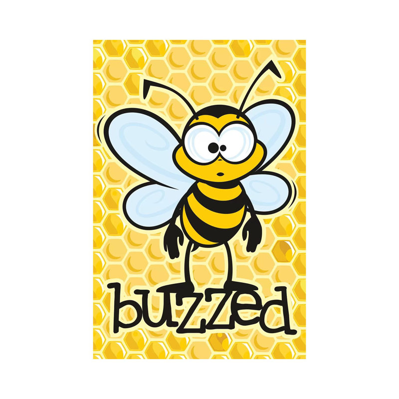 Buzzed 1 Piece Wrapped Canvas Wall Art, 45.72cm H x 30.48cm W