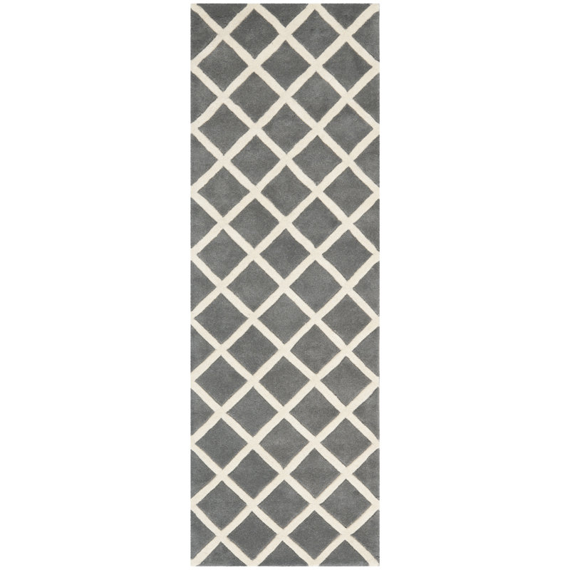 Teresita Hand Tufted Wool Geometric Rug, Runner 2'3" x 9'
