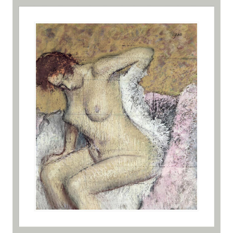 «After the Bath» par Edgar Degas, impression giclée sur cadre, 37.53" H x 33.5" W