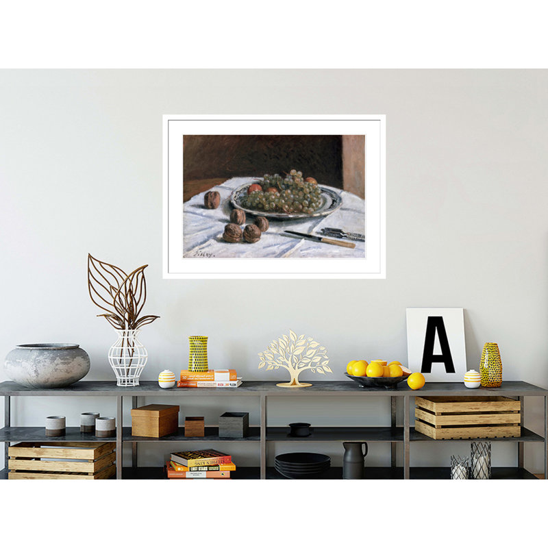 «Grapes and Walnuts» par Alfred Sisley, reproduction sur toile, H 30,46 po x l 41,5 po