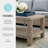 Martha Stewart Lily Pond All-Weather Patio Coffee Table With Lower Storage Shelf