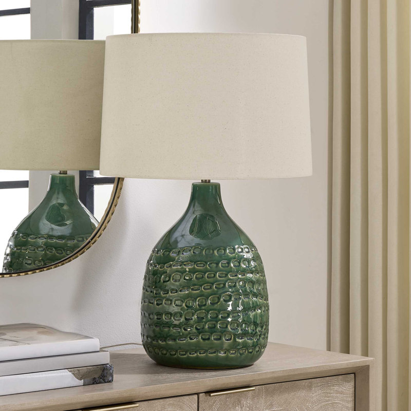 Uttermost Breya Green Glaze Table Lamp
