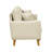 Mid - Century Corduroy 2 Seater With Flared Arms, Solid Wood Base, Vertical Channel Texture, And Cream, For Small Living Spaces In Cozy Homes Cream Clean Lines, Two Matching Throw Pillows, Ideal Open-1393352238
