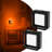 Black Dimmable Orange Glow LED Night Light, Pure Light Sensor-118823629