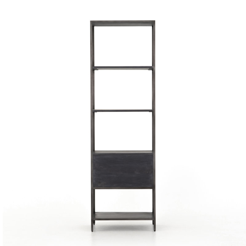 Trey Aasmin Bookshelf - Black Wash Poplar, Black Wash Poplar