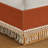 Boho Floral Wildflower Solid Rust Orange 14" Bed Skirt