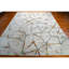 Tapis moderne en laine et soie noué à la main Taar, motif abstrait, 9 pi x 12 pi