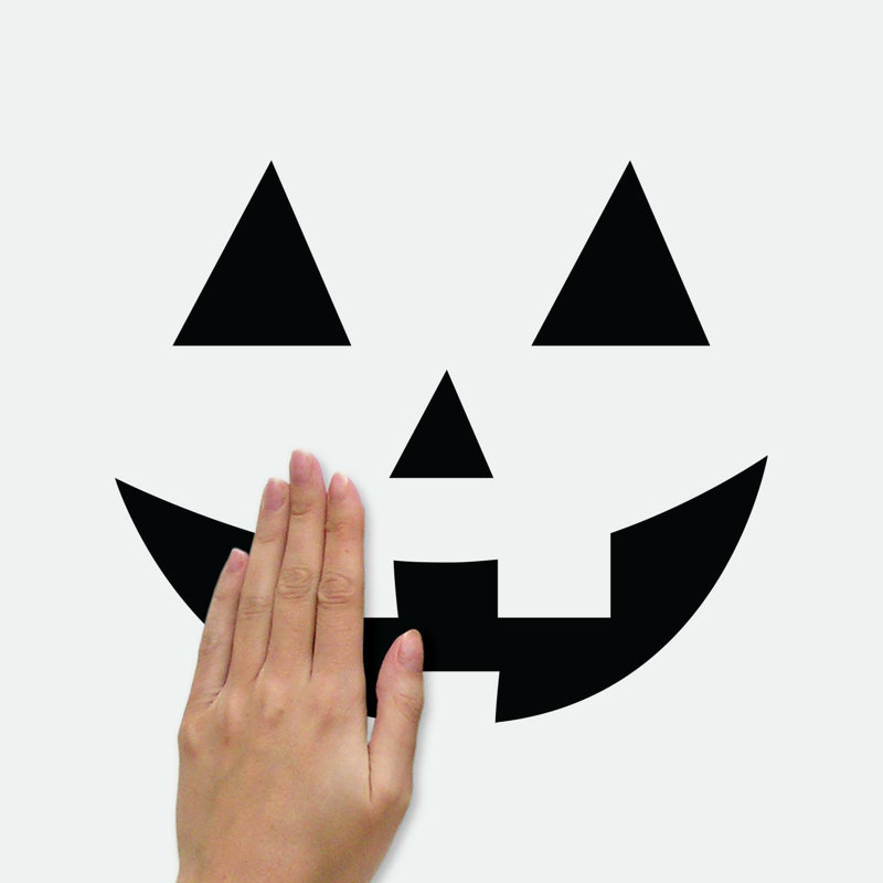 Décalcomanie murale d'Halloween citrouille à peler et coller