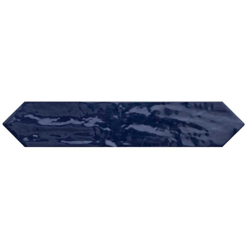 Tribeca-Talavera Picket 2.6"x13" Handmade Ceramic Tile Trim, Blue