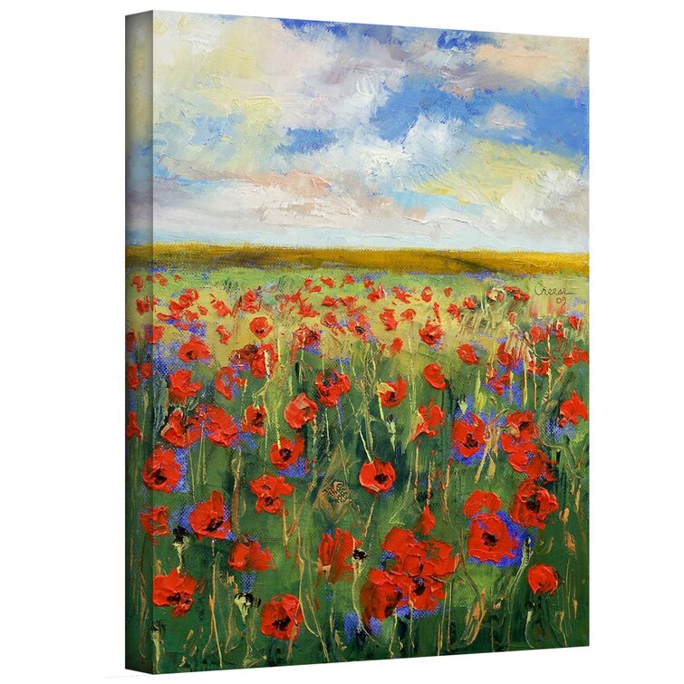 'Poppies' by Michael Creese Painting Print on Wrapped Canvas