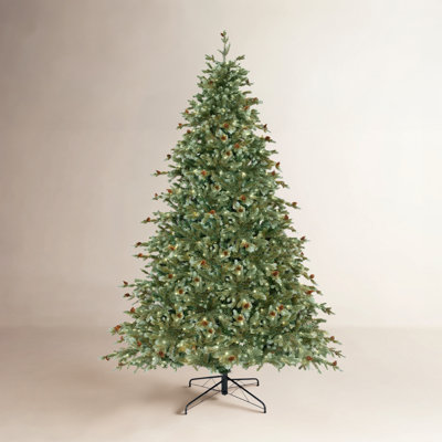 White 8' Pre-Lit Pine Christmas Tree